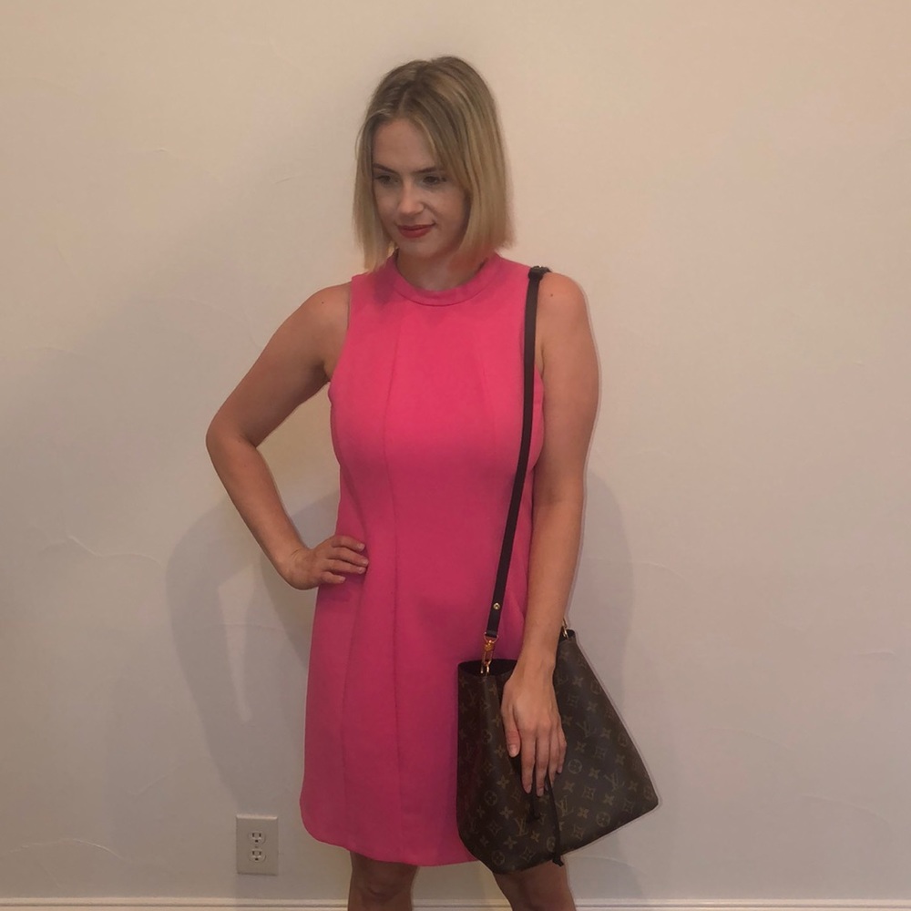 Shoshanna size:10 pink shift dress.
